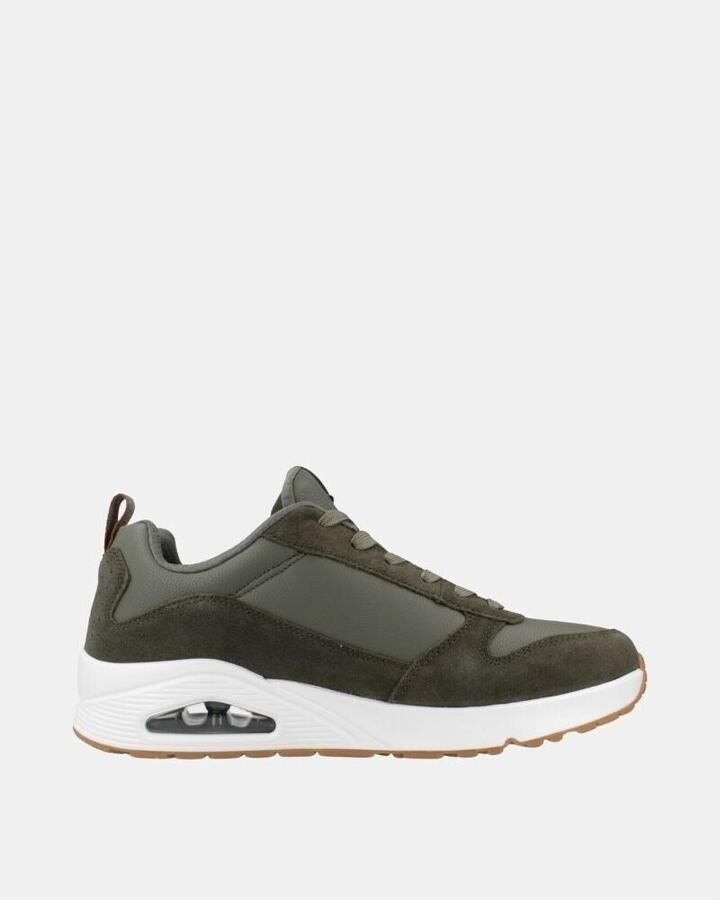 Skechers Uno Stacre Heren Sneakers Olijfgroen
