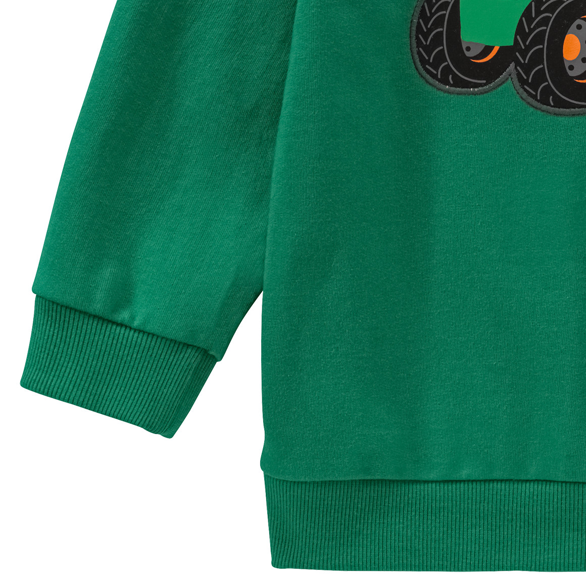 Topomini Baby Sweatshirt mit Traktor-Applikation grün