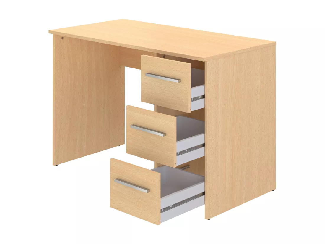 Bureau SAME 3 tiroirs 110x56x74 cm hêtre TALESA