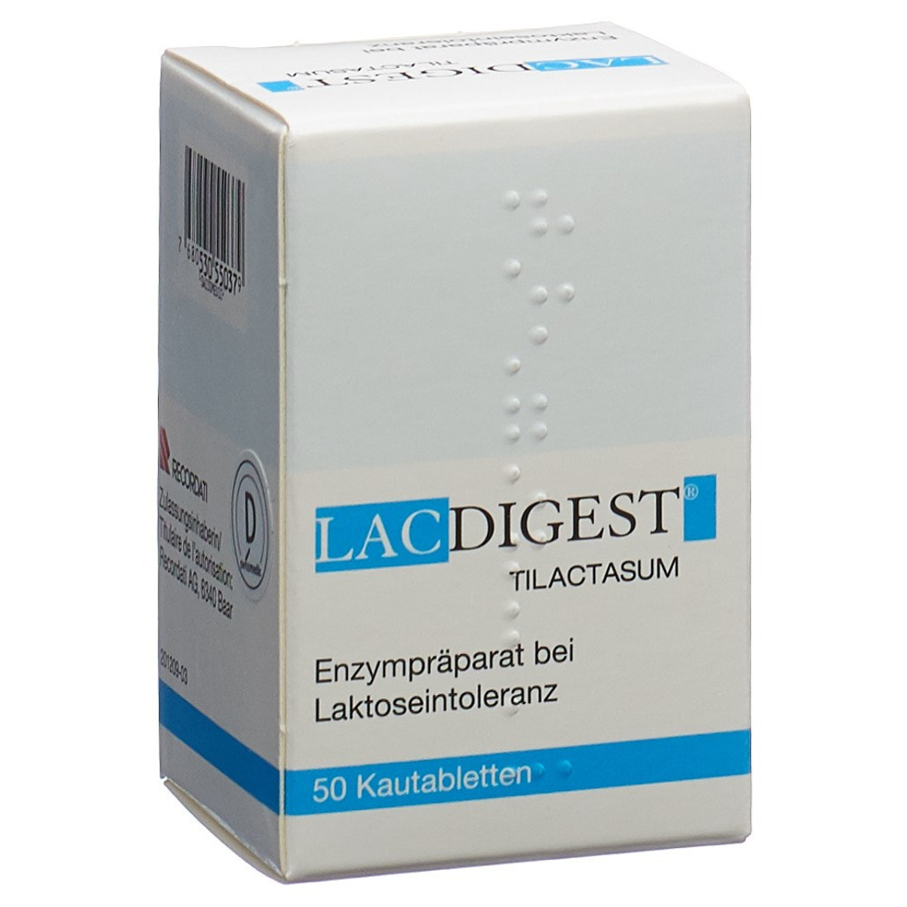 LACDIGEST Kautabl Ds 50 Stk<br>50 Stück, Dose, Kautablette