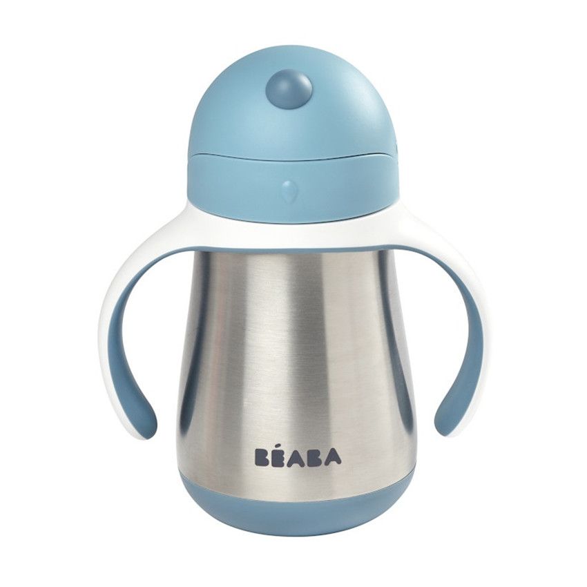 Tasse paille en inox 250 ml - Windy Blue - Ecru