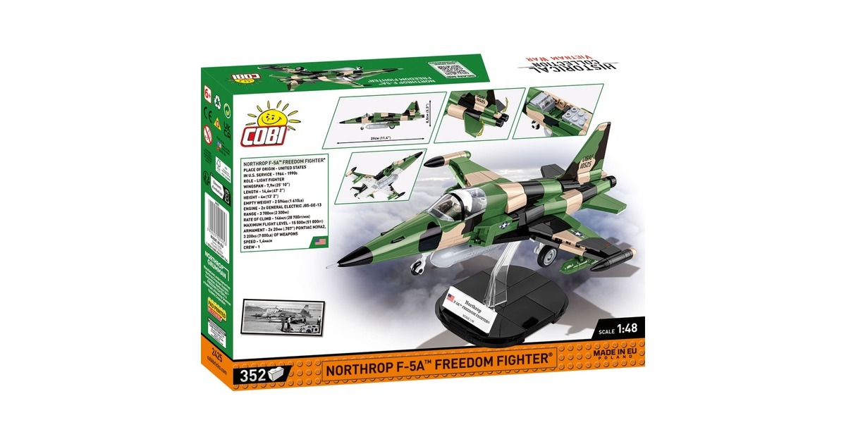 COBIHistorical Collection - Northrop F-5A Freedom Fighter Constructiespeelgoed  (Schaal 1:48)