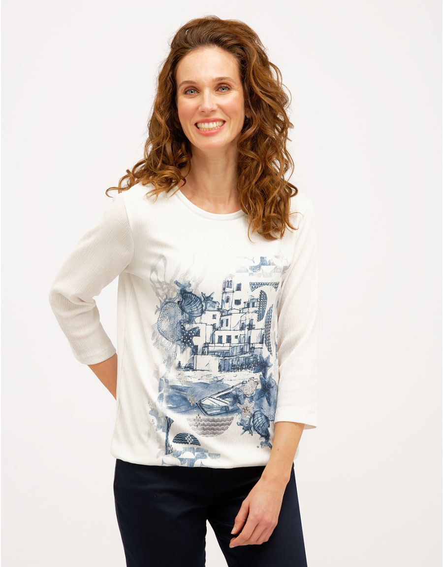 Blouse crêpe écrue