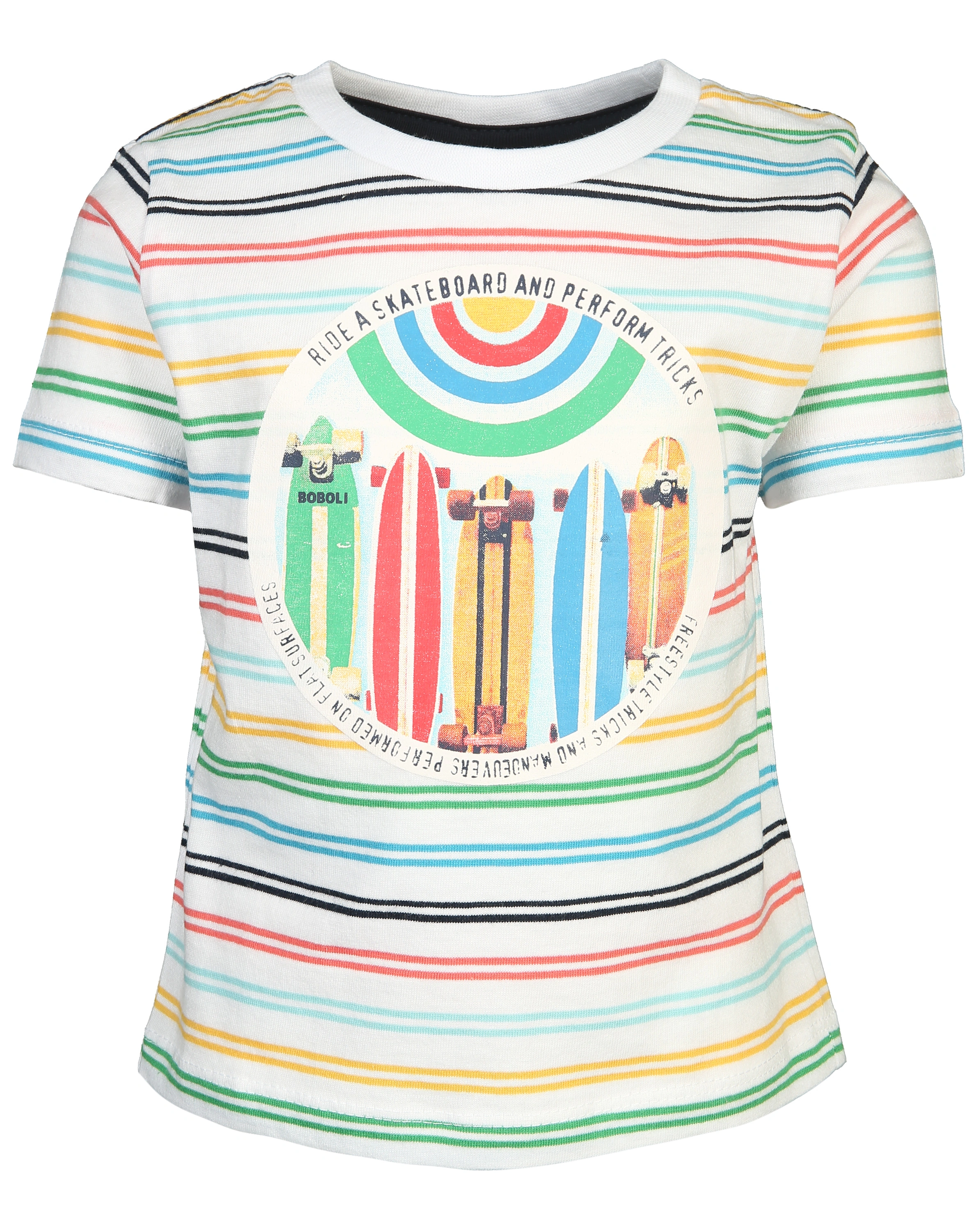 T-Shirt SKATEBOARDS gestreift in bunt