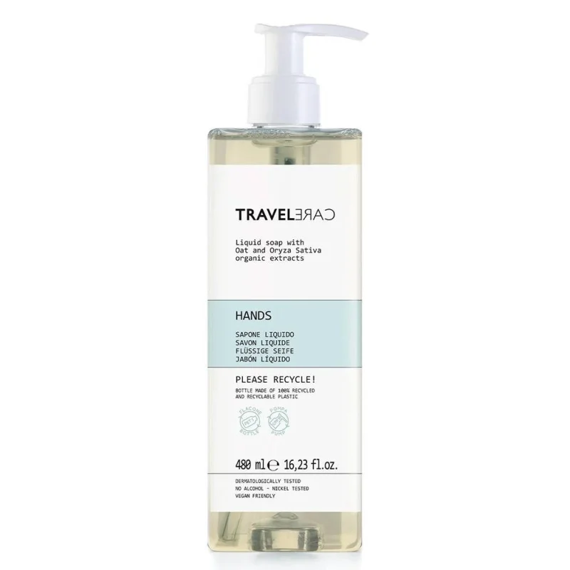 GFL – Savon liquide mains – Travel care – 480ml – x18 – Rechargeable