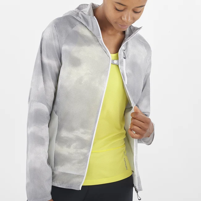 BONATTI CROSS WIND PRINT  Windjacke Damen WHITE/GrayViolet/FrostGray