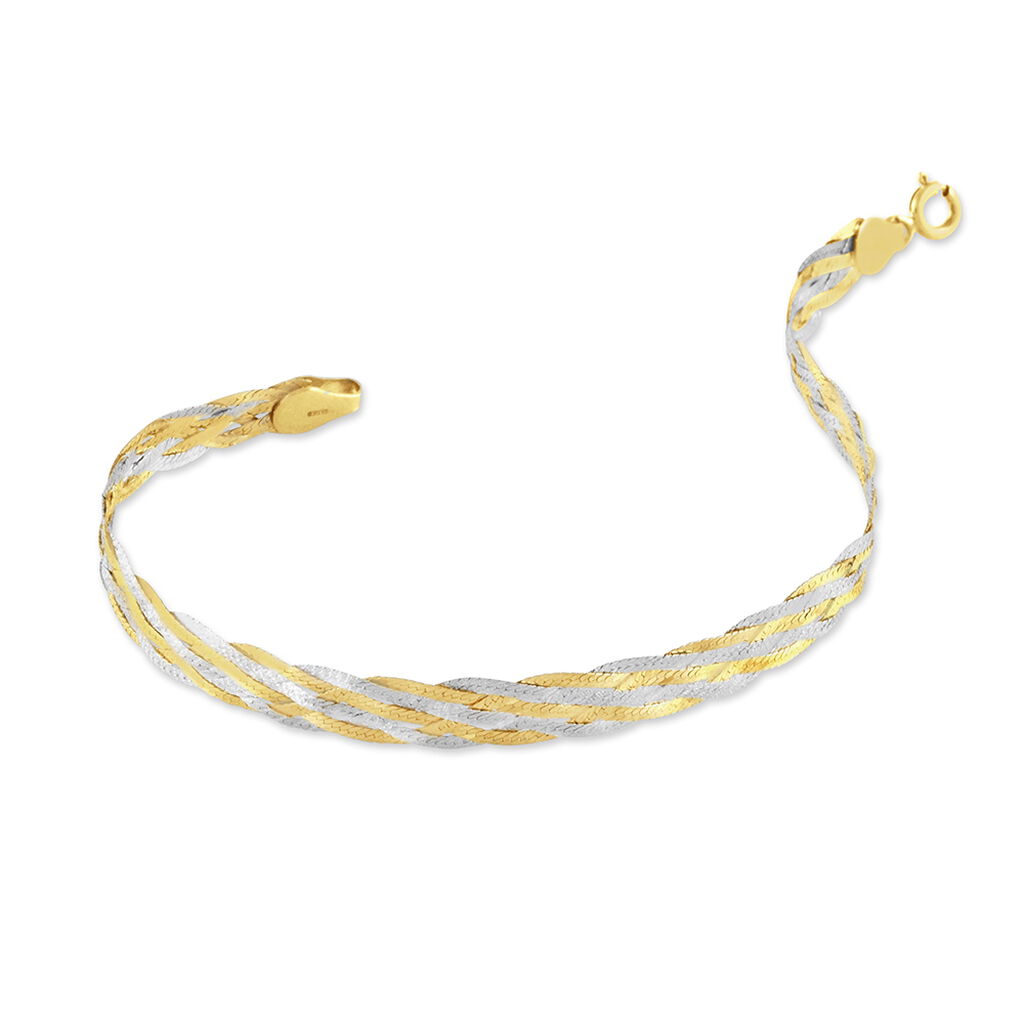 Bracelet 6 Fils Or Bicolore