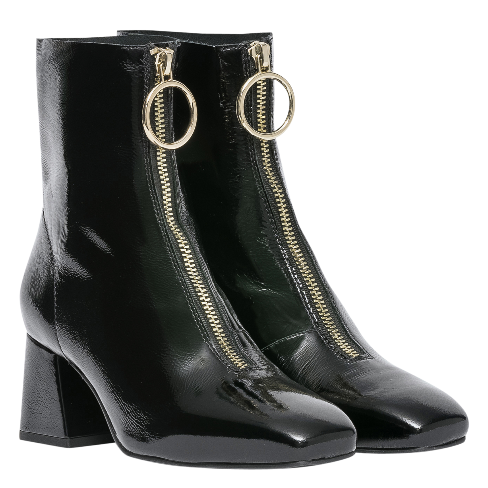 MARIBEL - Bottines en cuir vernis| Noir