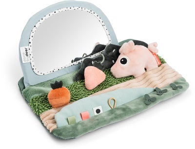 Done By Deer Tiny Farm Tummy Time Mirror Aktivitetsleke