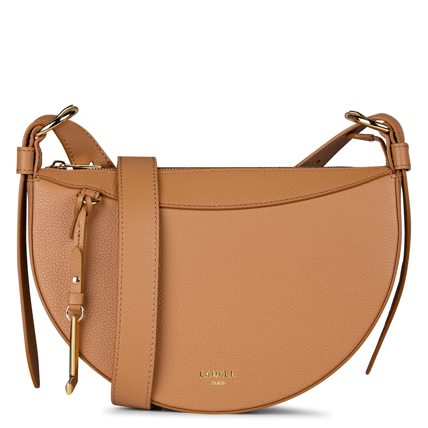 FAUBOURG - Sac demie lune en cuir| Beige