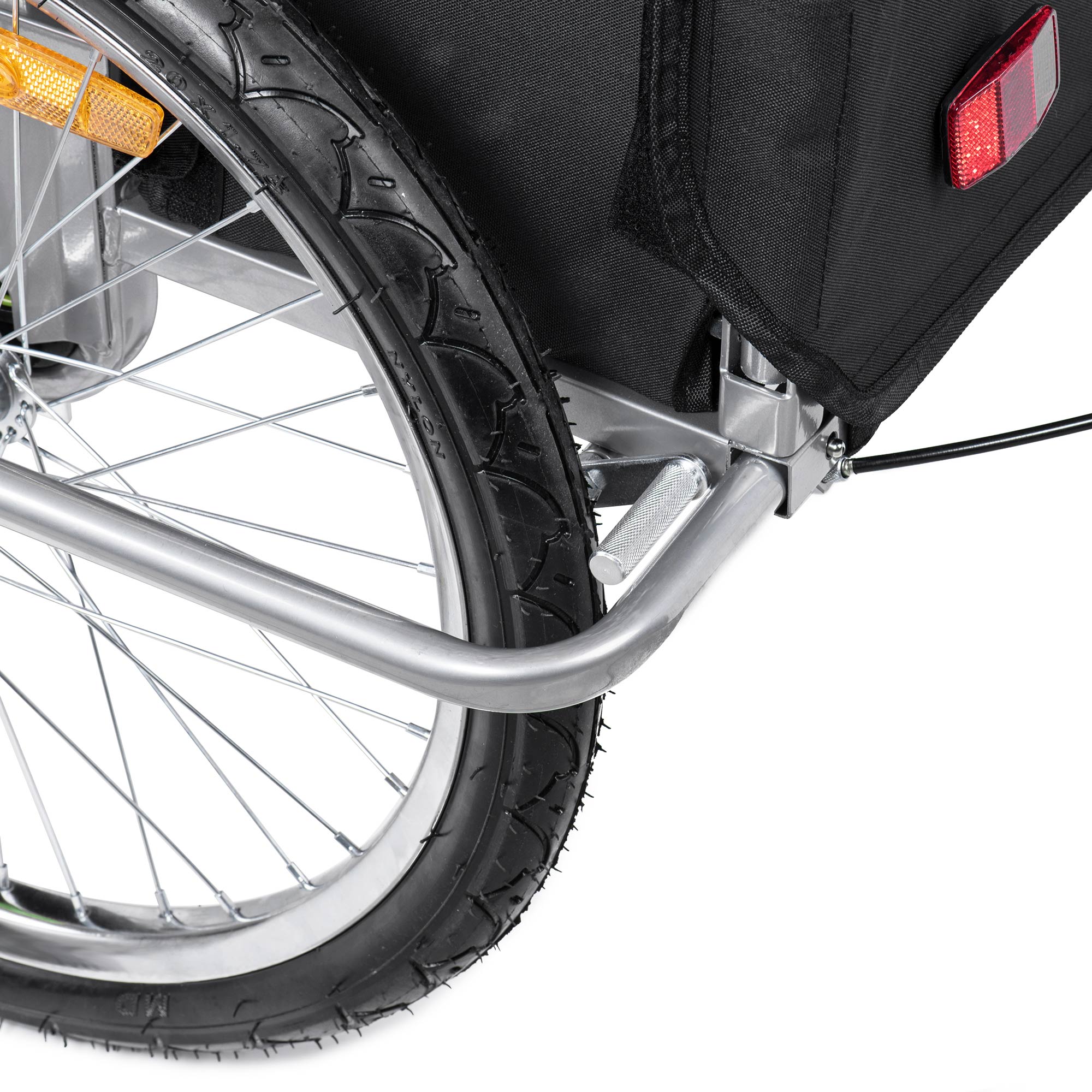 SAMAX Fahrradanhänger 2in1 Jogger - in Grün/Schwarz - Silver Frame
