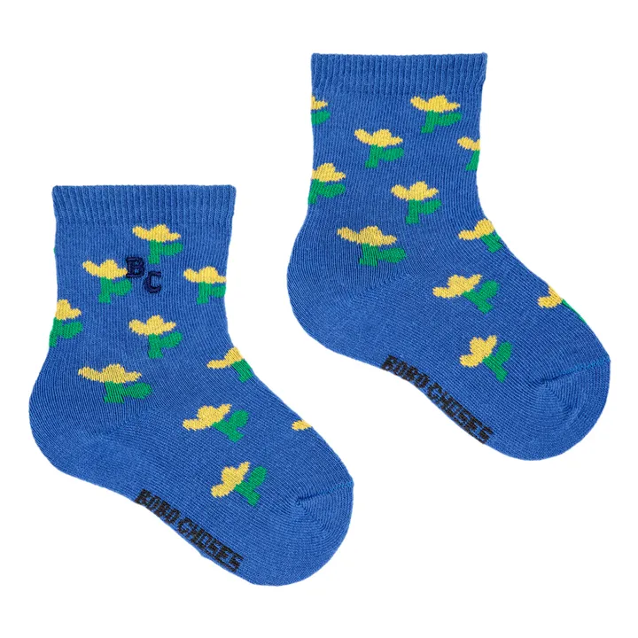 Bobo Choses Chaussettes Fleuries | Bleu