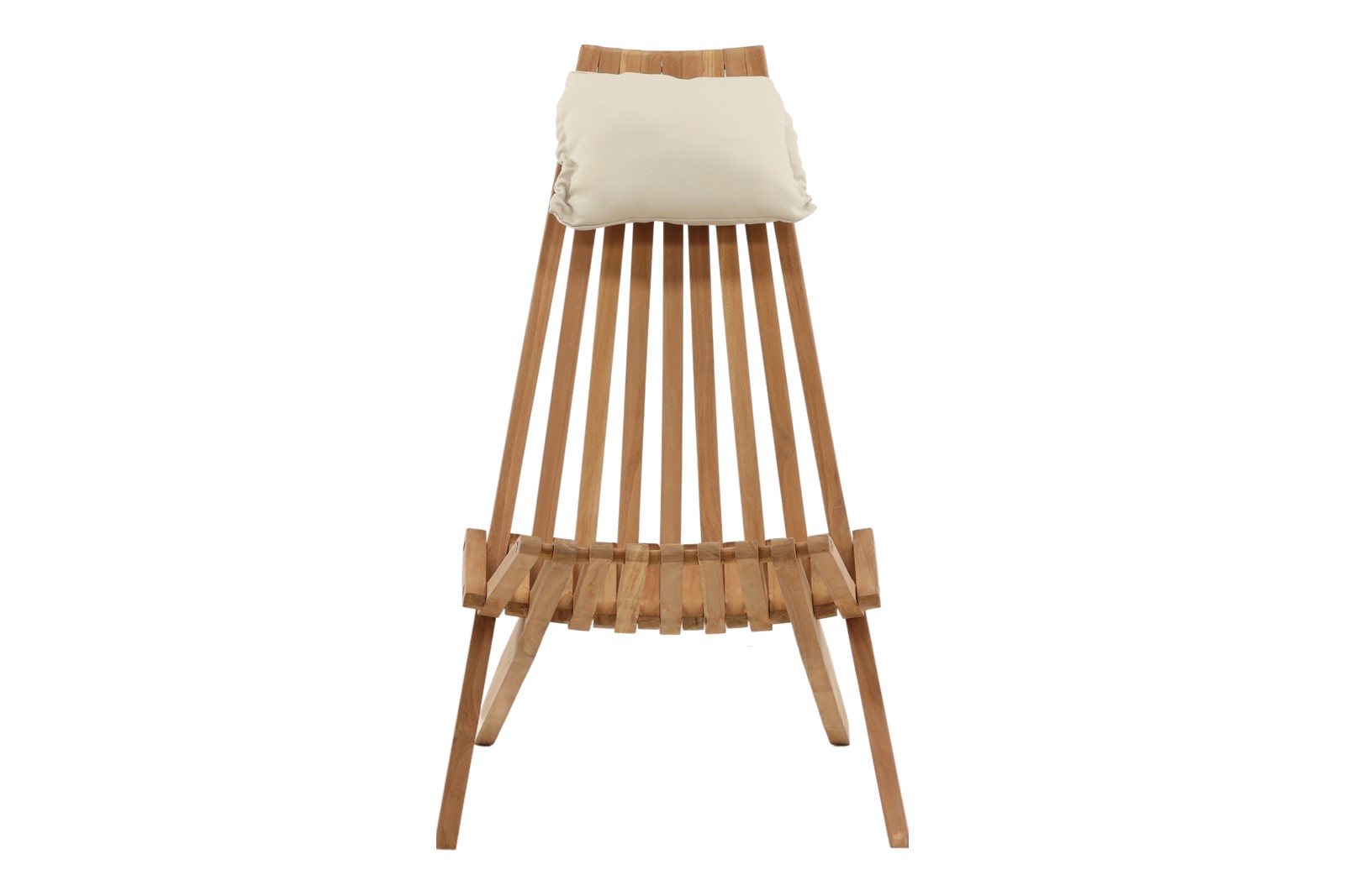 Kenya hagestol Heltre teak, inkl beige nakkepute