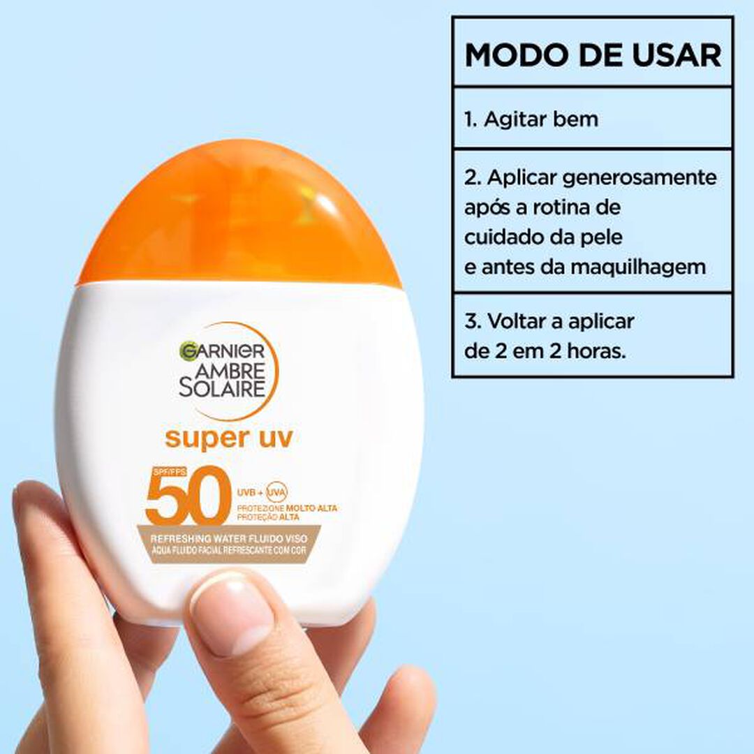 AMBRE SOLAIRE Super UV Vitamina C - Water Refresh Tinted - 40ml