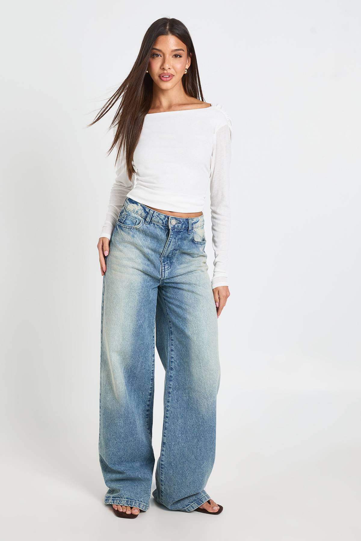 boohoo Haut À Dos Drapé Texturé Double Épaisseur