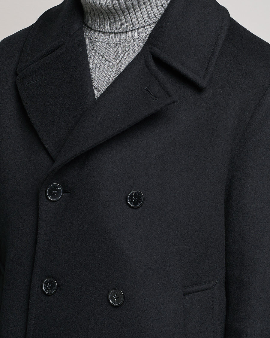 Mackintosh Dalton Wool/Cashmere Peacoat Black