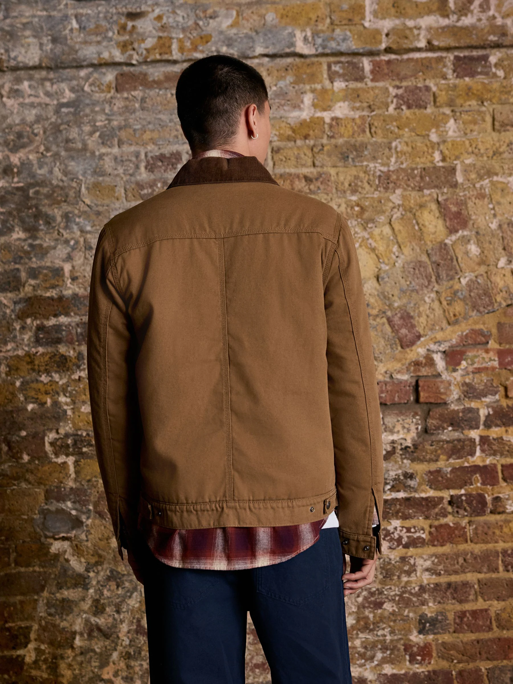 Lichtbruin - Canvas Borg Lined Jacket