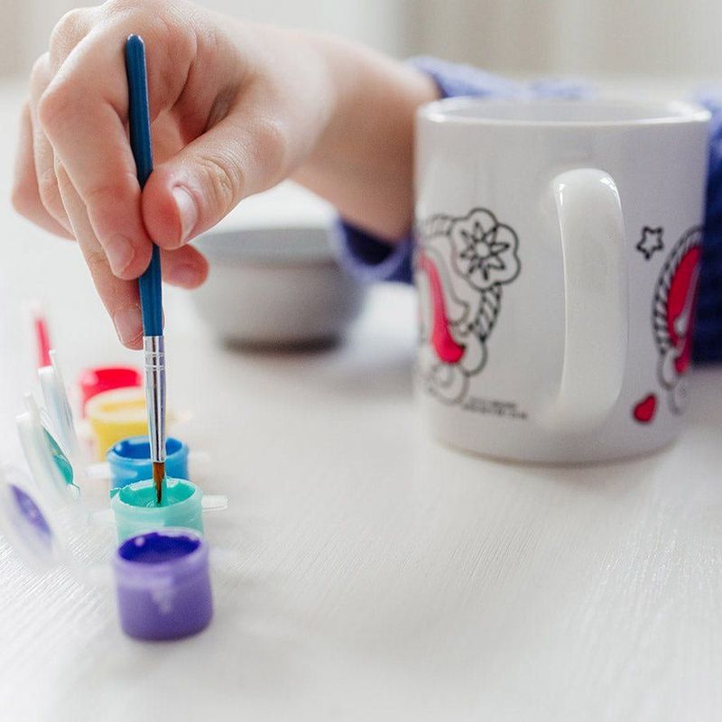 Totum - Unicorn - Inkleur Mok - Keramiek - Incl Verfstrip en Penseel
