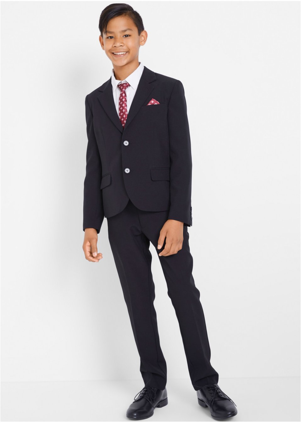 Costume garçon + chemise + cravate (Ens. 4 pces.)