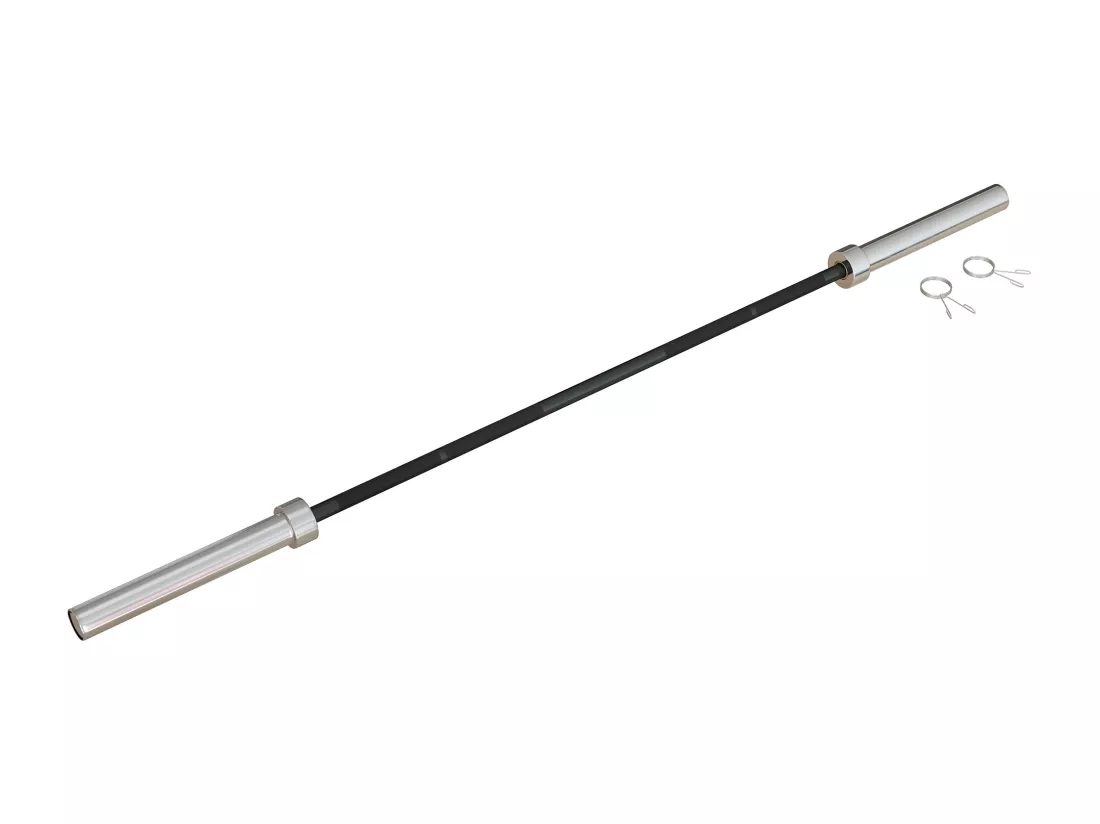 Barre d'haltères en acier 180 cm Ø 50 mm avec 2 pinces charge max. 200 Kg