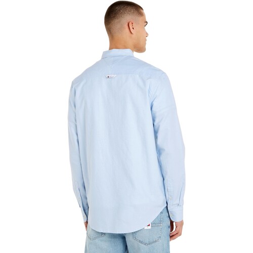 Tommy Jeans - CAMISA OXFORD REGULAR HOMBRE DM0DM18335 Azul