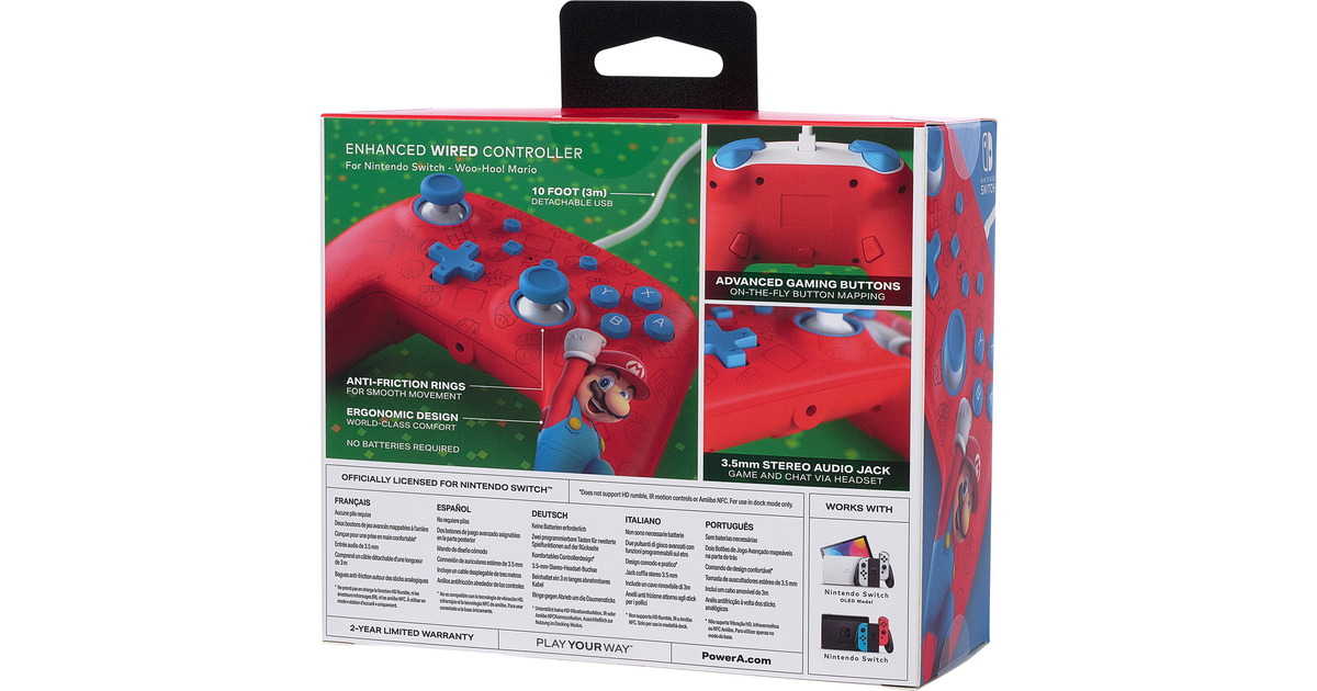 PowerASwitch Wired Controller Woo Mario  (Rood)
