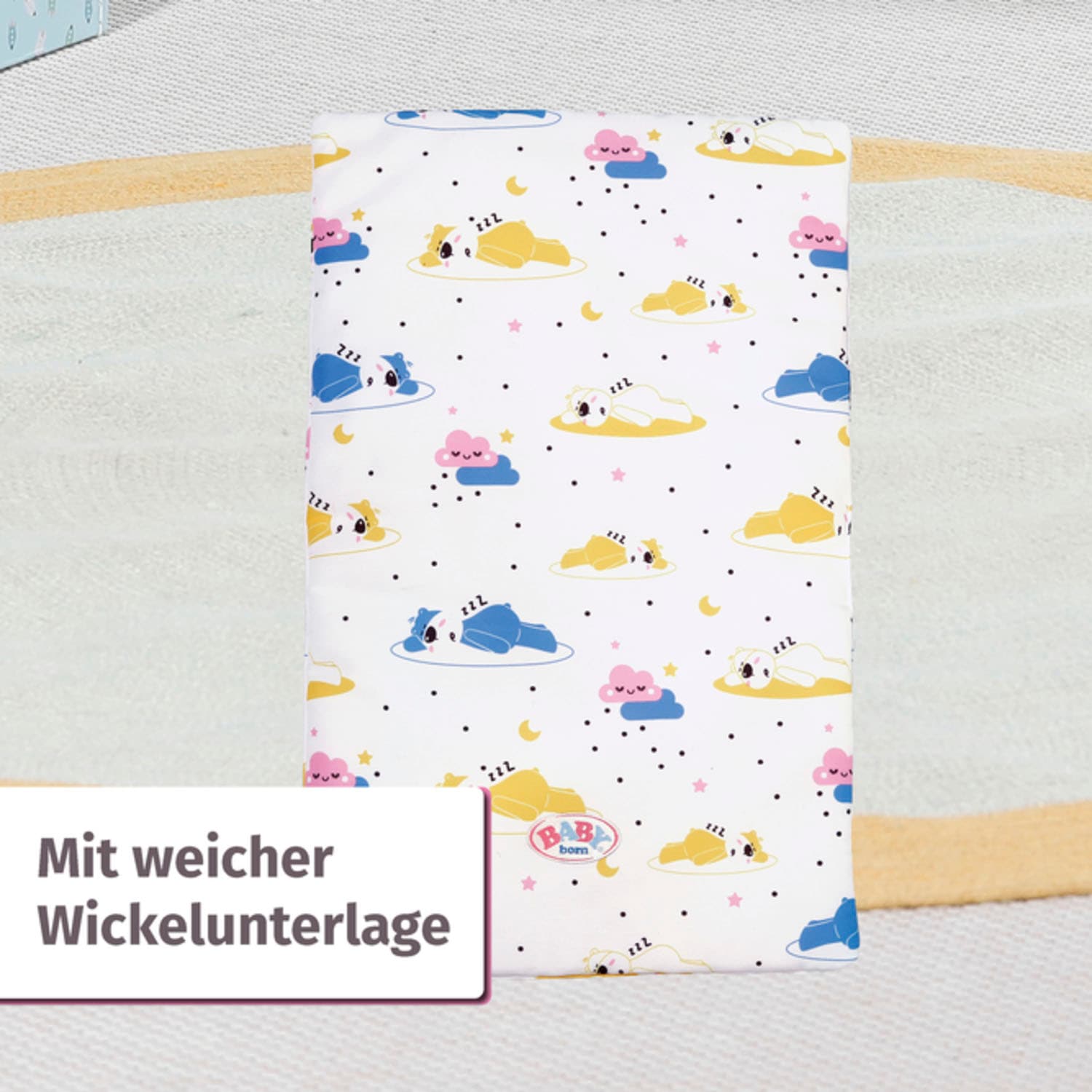 Baby Born Puppenwickeltisch mit Wickelauflage und Tuchhalter