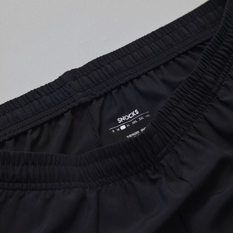 Kurze Sporthose Herren aus recyceltem Polyester Schwarz
