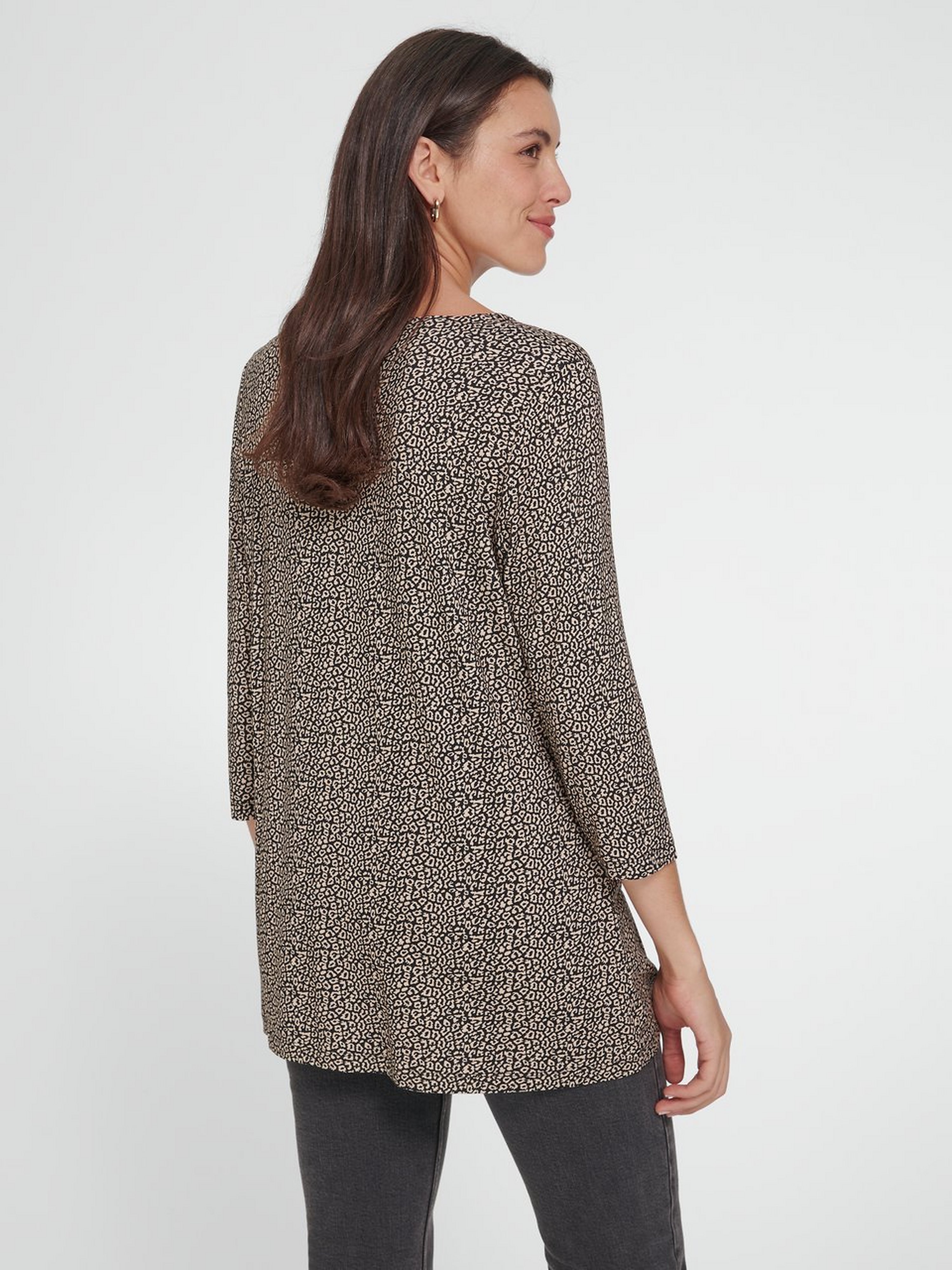 Rundhals-Shirt mit 3/4-Arm