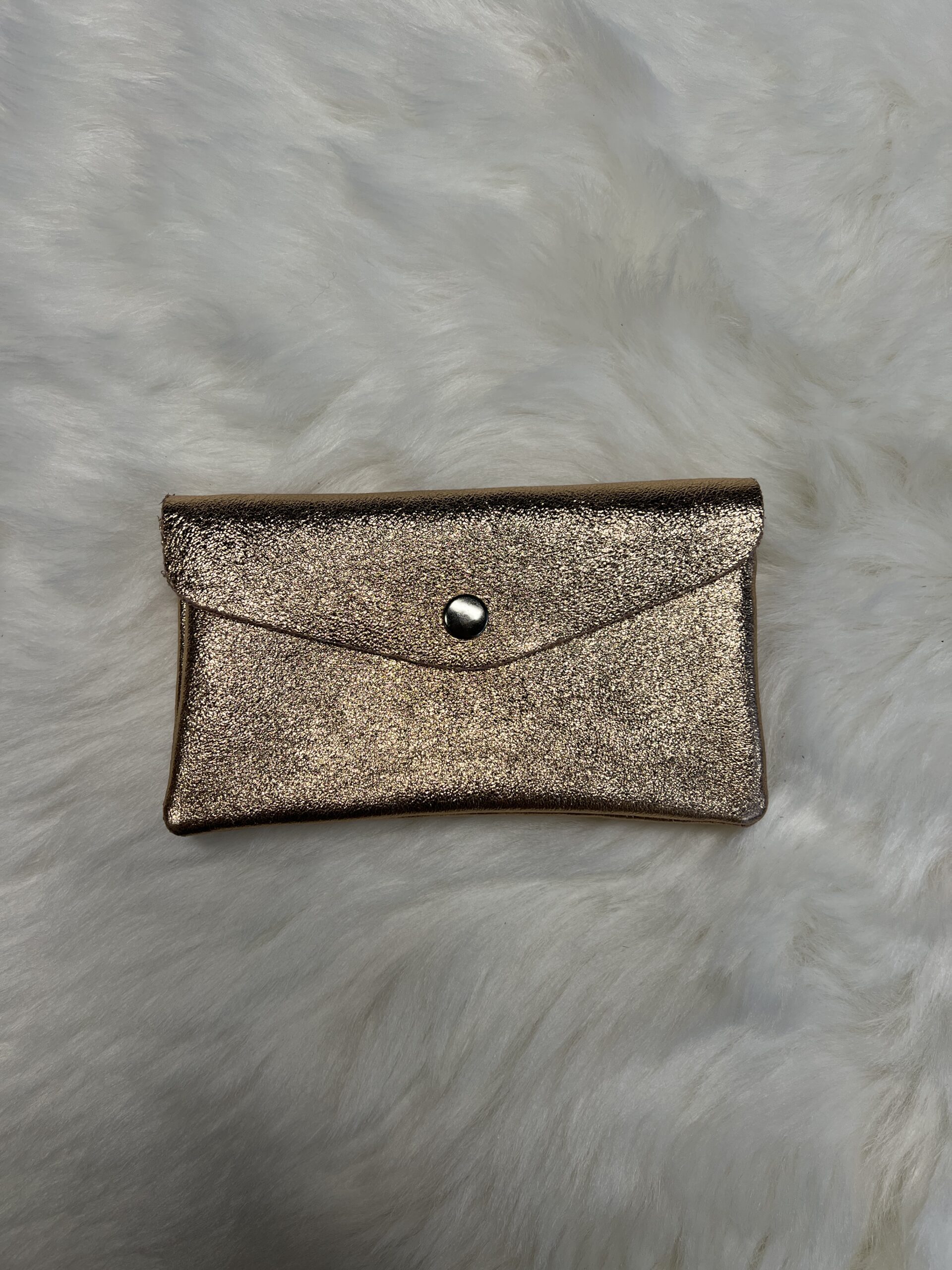 Lommers Leer Portemonnee L Evelyn | 6 Metallic Rose Gold