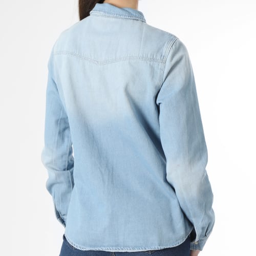Chemise Jean Manches Longues Femme Maria Bleu Wash