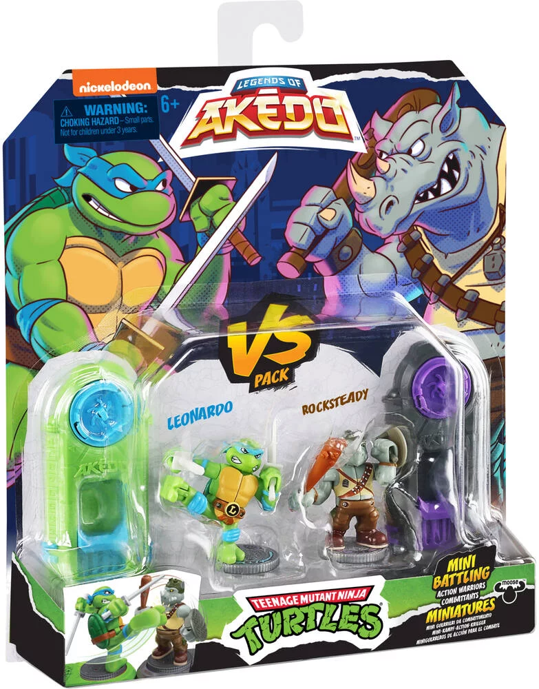 AKEDO - TORTUES NINJA LEONARDO VS ROCKSTEADY