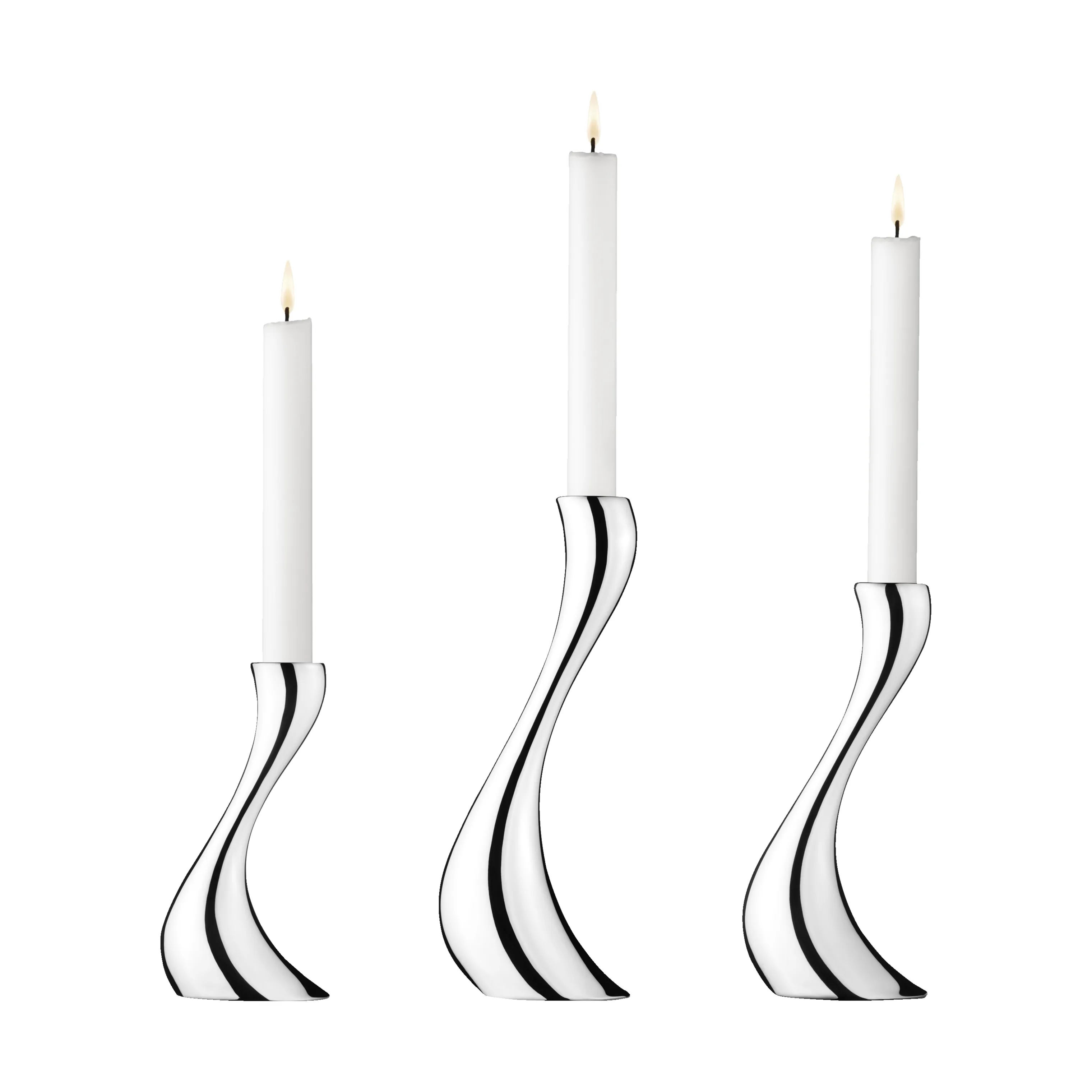 Georg Jensen Cobra Lysestagesæt - 3 stk.