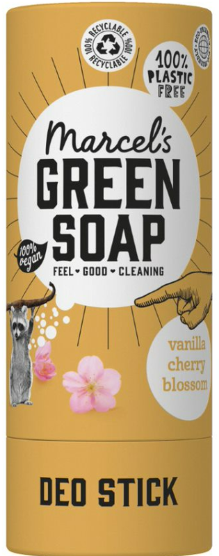 Marcels Green Soap Deodorant Stick Vanille & Kersenbloesem 40 gram