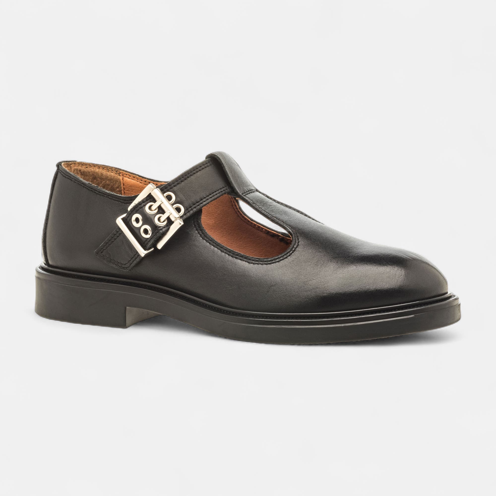 Babies Femme en cuir noir