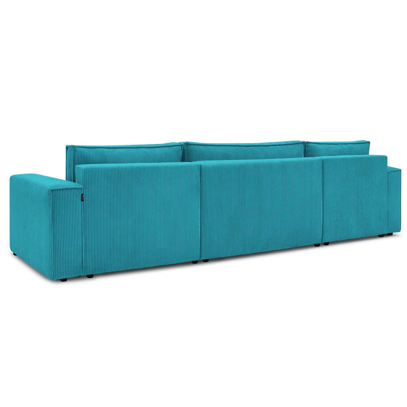 Bobochic Canapé d'angle panoramique nihad bleu foncé - 386x153x95 cm