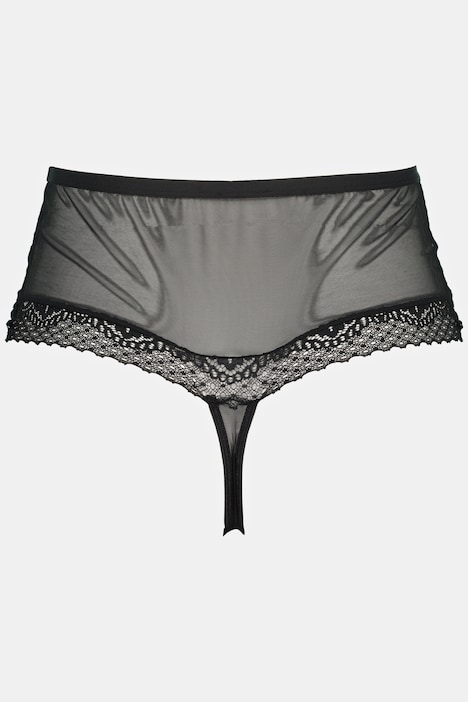 Stringpanty, Spitze, High Waist, Ouvert