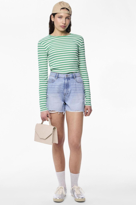 Pieces blauwe dames korte broek
