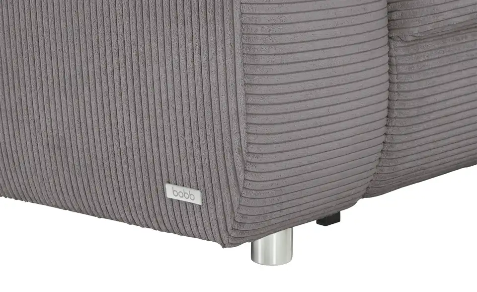 Ecksofa Arissa de Luxe Grau rechts Cordstoff