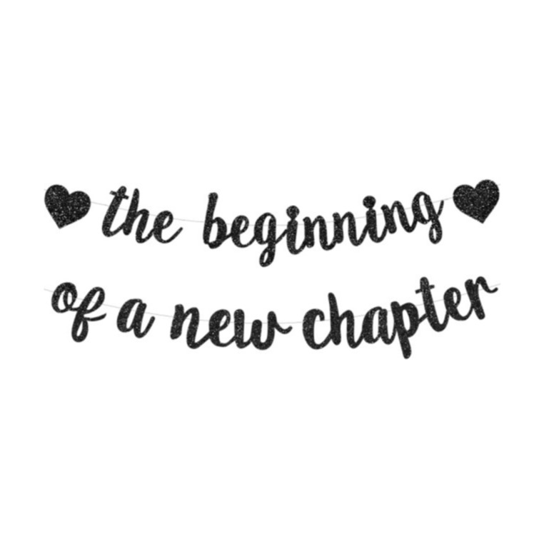 (195cm) Glitzer Abschluss Feier Girlande Graduation Party Dekoration - The Beginning Of A New Chapter