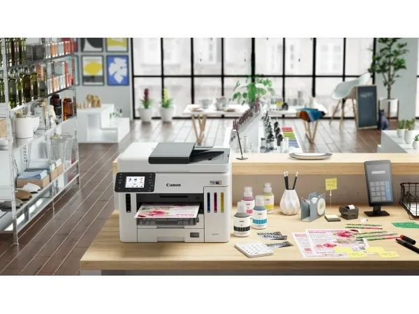 Canon MAXIFY GX7150 MegaTank - Multifunktionsprinter - farve - blækprinter - CISS - Legal (216 x 356 mm), A4 (210 x 297 mm) (original) - A4/Legal (medie) - op til 24 ipm (udskriver) - 600 ark - 33.6 Kbps - USB 2.0, Wi-Fi(n), LAN