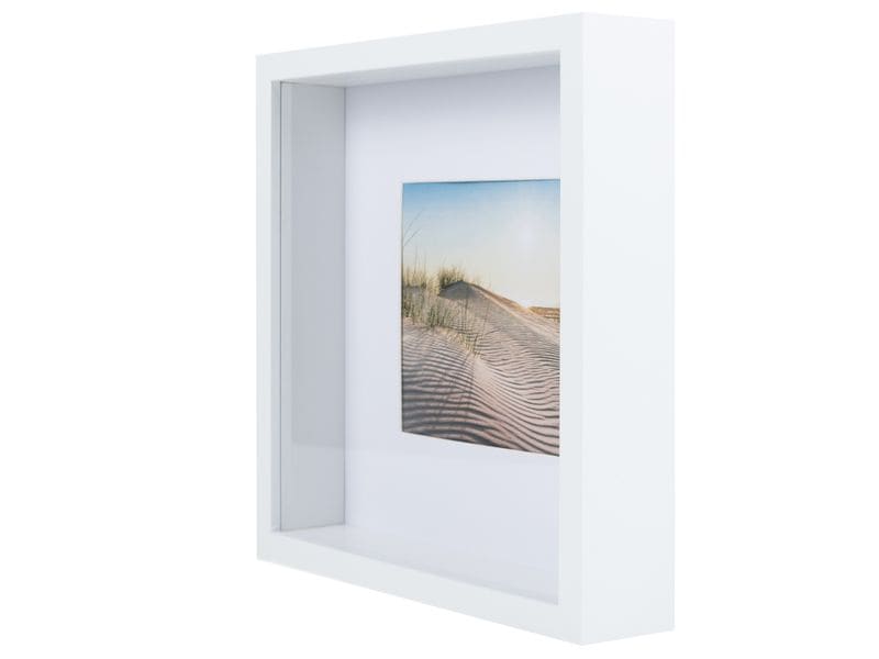 COCON Bilderrahmen 25 x 25 cm, Weiss 3D Fotorahmen für die schönsten Erinnerungen