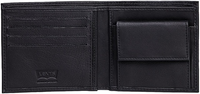 Levi's® Geldbörse »VINTAGE TWO HORSE BIFOLD COIN WALLET« aus Vollnarbenleder Herrenbörse Portemonnaie