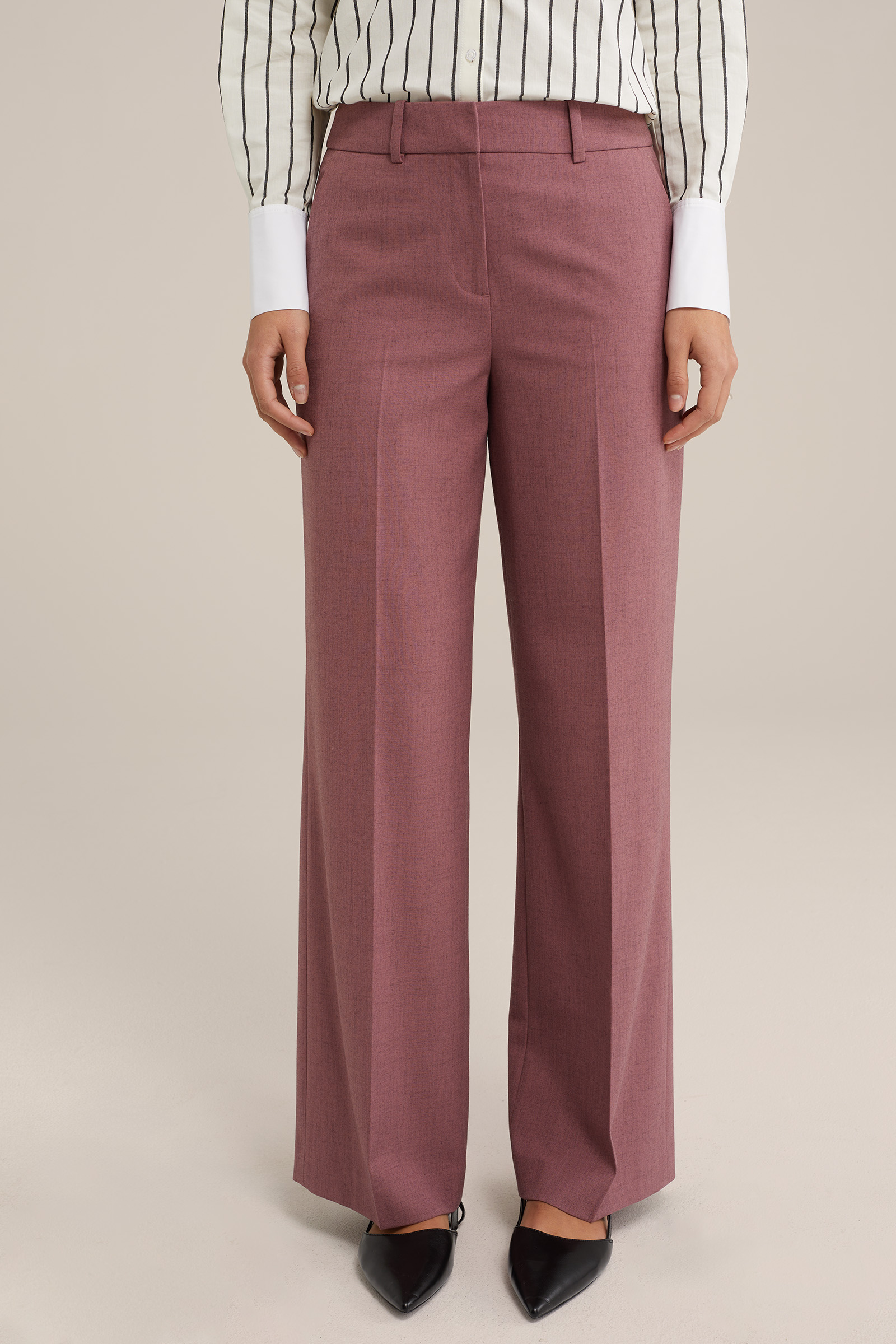 regular fit pantalon WE Fashion Donkerrood