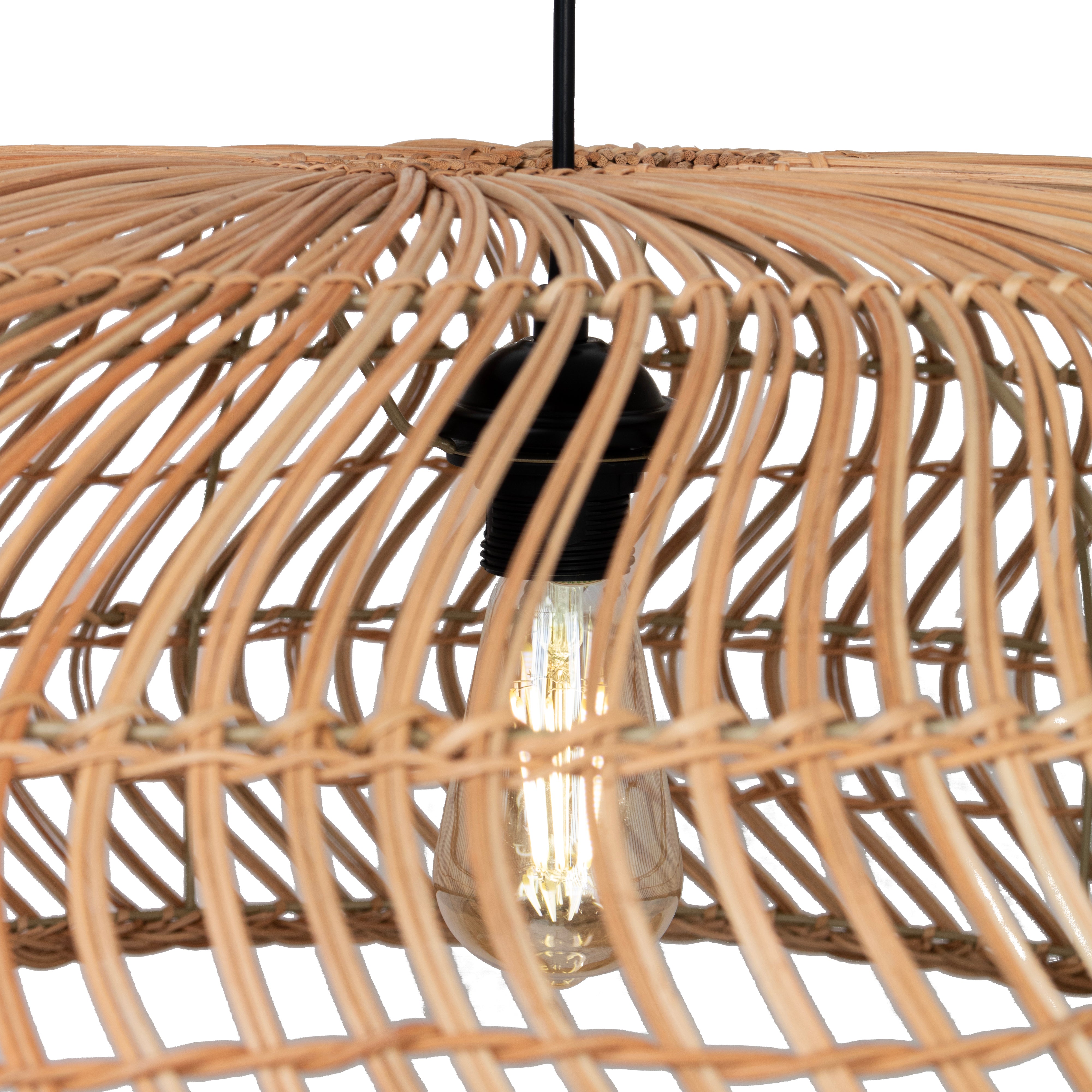 Abat-jour pour suspension - eugenie - bambou - naturel - cezare - ø80cm