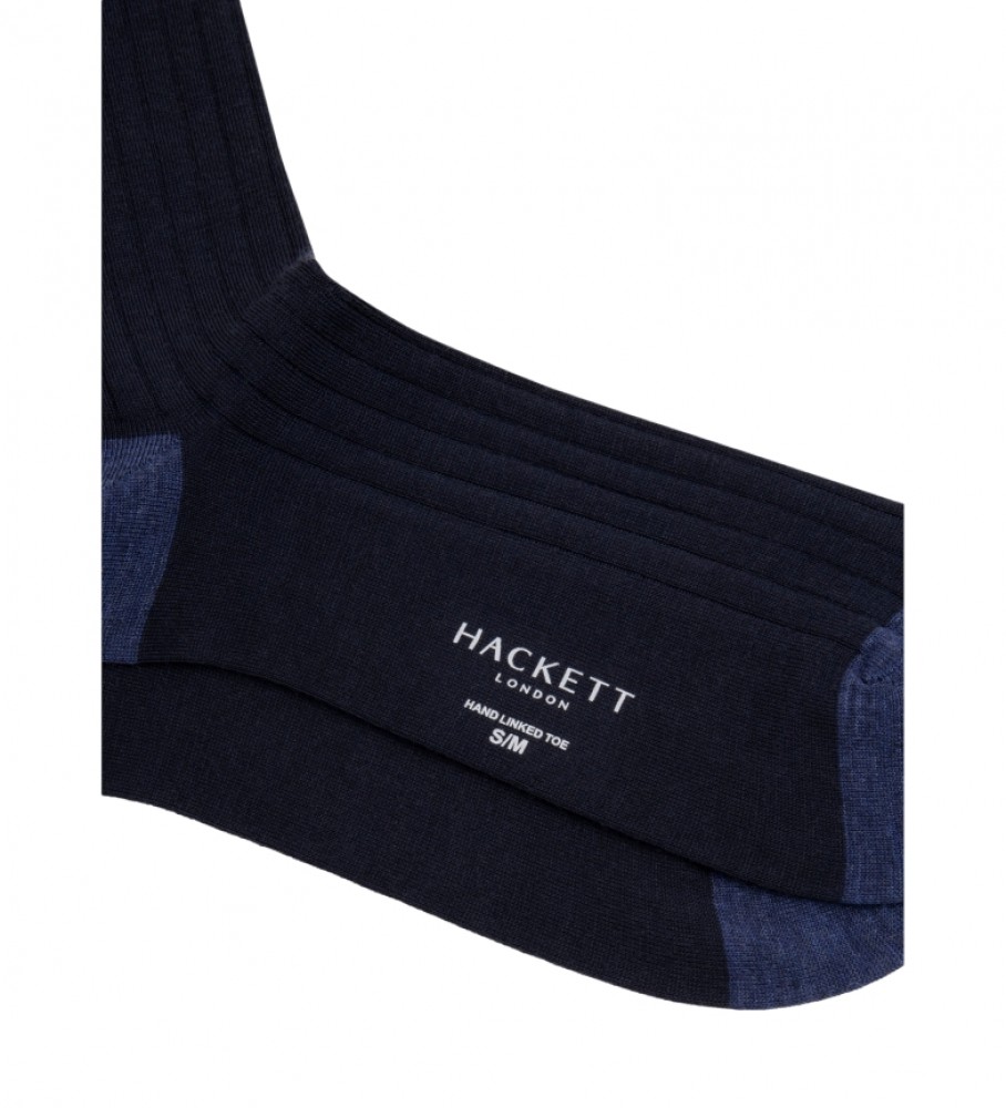 Meias Hackett Merino Azul Marinho