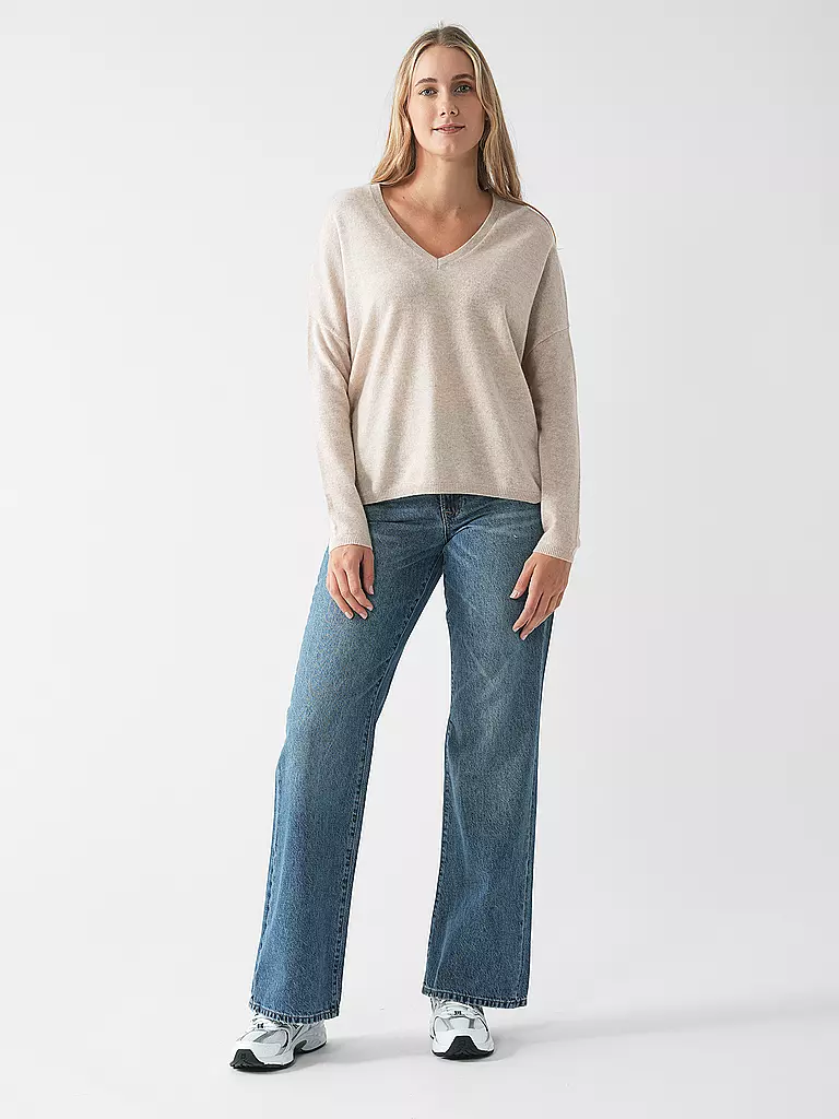 LES TRICOTS DE LEA Kaschmirpullover MAPOUPETTE beige