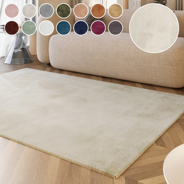Esprit Hochflor-Teppich »Alice ESP-4377 , Kunstfell« rechteckig 25 mm Höhe Kaninchenfell-Haptik, besonders weich und dicht, für alle Räume