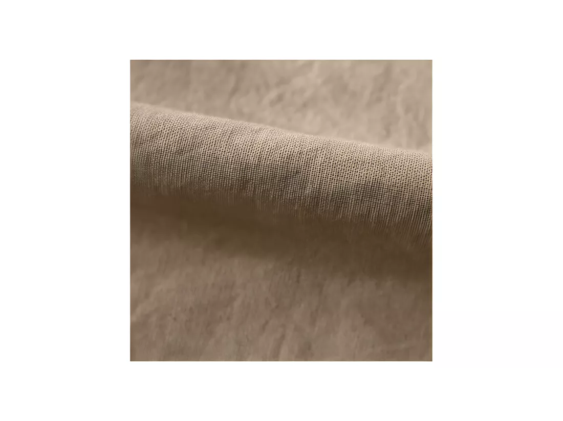 Lot De 2 Taies D’oreiller Pur Coton Teint Lavé 63 Fils/cm² Vent Du Sud - Camel - 65 X 65 Cm