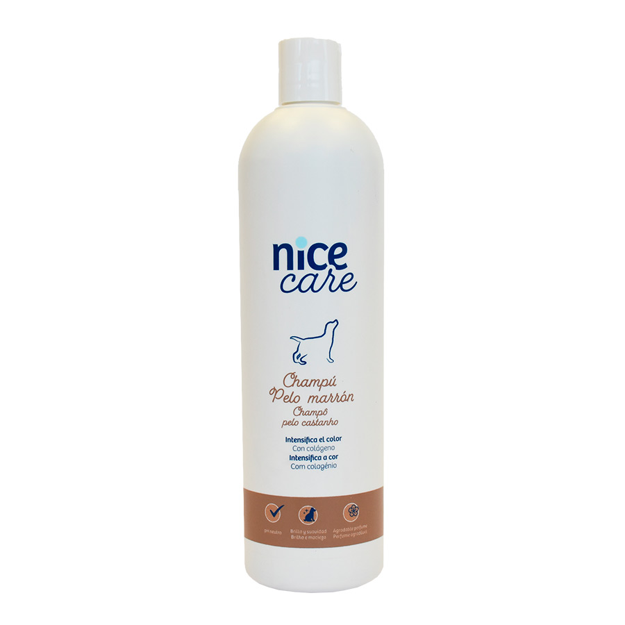 Shampoo Nice Care para cães de pelo castanho